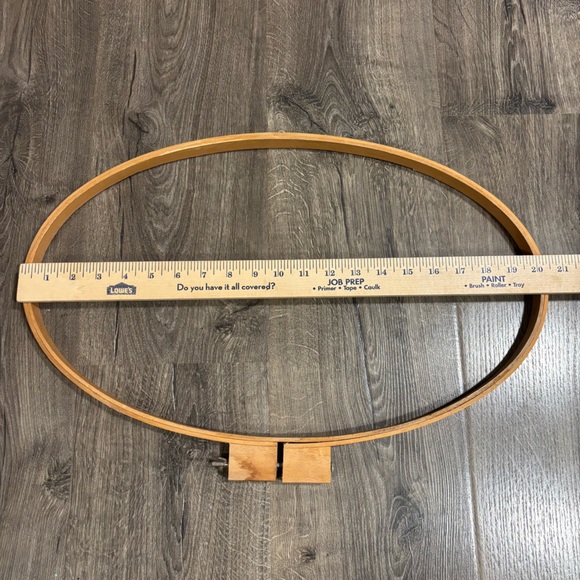 Vintage Embroidery Hoops Wooden Oval -Set Of 2-Large Oval 27”- Med Oval 20” - Picture 6 of 10
